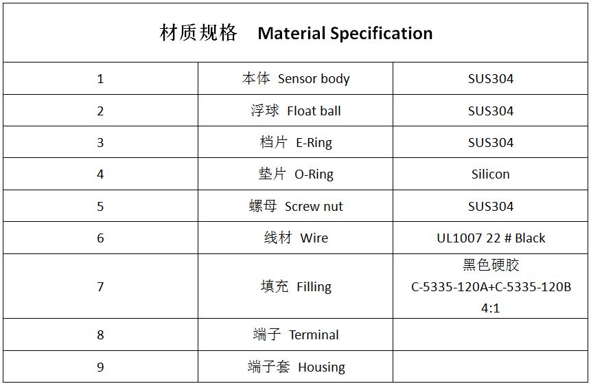 LSS2A1 液位传感器 浮球开关