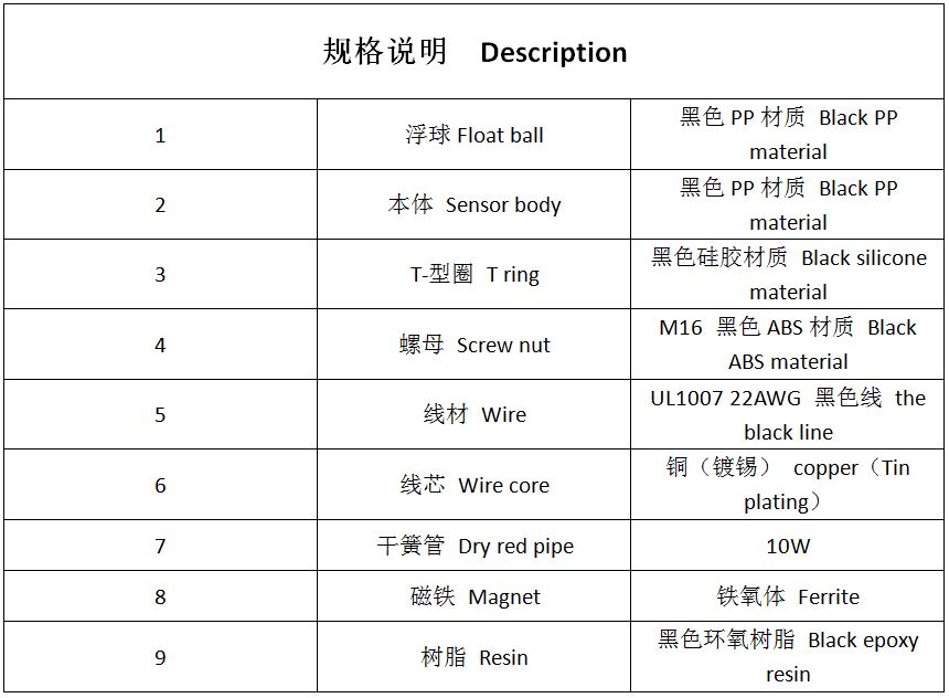 DH21 液位传感器 浮球开关